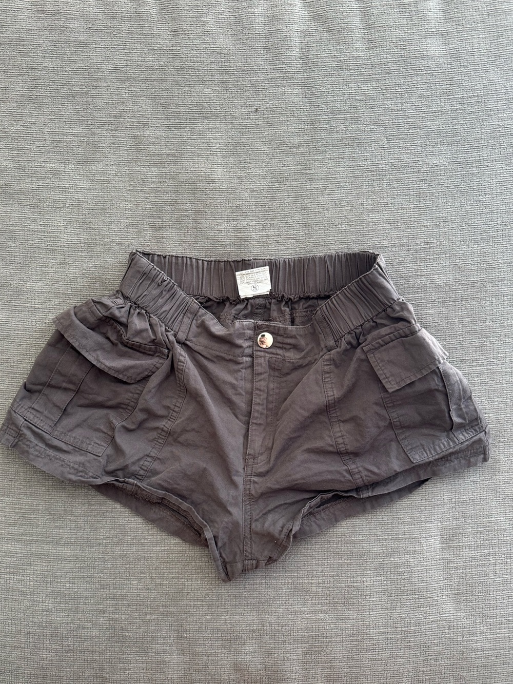 Casual Dark Gray Cargo Style Women’s micro Shorts